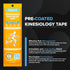 Sport Transdermal Pain Relief Tape - Kinesiology Tape for Sore Joints, Muscles, 2 Elastic Strips