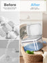 Laundry Detergent Dispenser with One-Press Lid, Clear PET Container, 5.5L/12Lbs/200oz Capacity for Pods