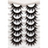 Veleasha False Eyelashes - 7 Pairs Wispy Faux Mink Lashes, Fluffy Handmade Fake Eyelashes for Natural Look