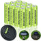 Henreepow Ni-MH AA Rechargeable Batteries, Double A High Capacity 1.2V Pre-Charged for Garden Landscaping Outdoor Solar