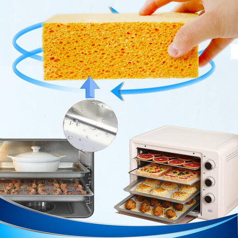 Natural Sponges Kitchen,2" Thick Extra Large Heavy Duty Scrub Sponges,Household Cleaning Sponge for Dishes,Cookware (15x10x5cm,2 Pcs) by BAISENJIE