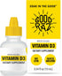 Vitamin D3 Drops for Adults - 4-Month Supply, Water-Soluble Liquid Non-GMO Kosher Supplement