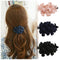 LOVEF3 Pcs Fashion Handmade Women Girl Flower Banana Barrette Hair Clip, 11.5 * 6 CM, Black Pink Navy