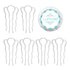 Metal Hair Clips 6pcs, 4 Teeth Hair Combs, DIY Hairpins Updo Accessory for Women - Wedding Hair Clip