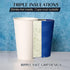 JollyPack 120 Pack 16 oz Paper Coffee Cups, Blue Disposable Beverage Cups with Insulated Ripple Wall for Coffee, Tea