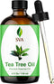 SVA Tea Tree Essential Oil 4 Fl Oz, 100% Natural for Diffuser, Hair Care, Skin Care, Aromatherapy