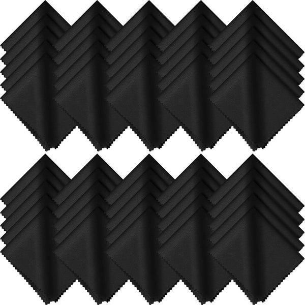 50 Pieces Microfiber Cleaning Cloths for Glasses, 7 x 6 Inch for Electronics and Screens