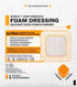 EVERLIT Care Silicone Foam Dressing with Adhesive Border, Highly Absorbent Hypoallergenic Bandages for Chronic Wounds,