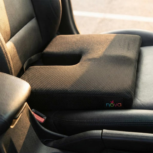 NOVA Coccyx Gel Foam Cushion for Car & Seat - Black Comfort