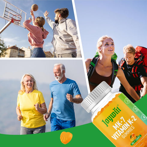 Vitamin K2 MK-7 Gummies 100mcg, Extra Strength Chewable Natural Orange Flavor, Non-GMO, Vegan, 60 Counts