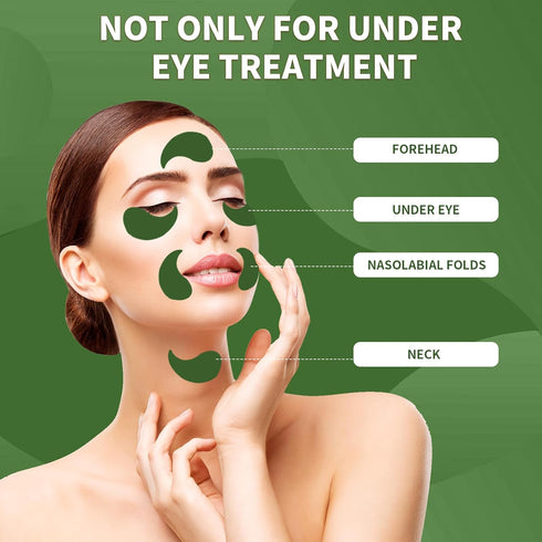 Under Eye Patches 70PCS - Green Tea Eye Masks for Dark Circles and Puffiness, Non-Irritating Eye Gel Pads