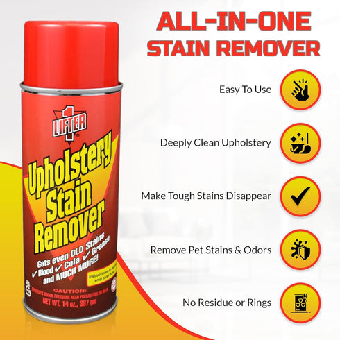 Multi-Fabric Upholstery Stain Remover and Carpet & Rug Cleaner for (Car carpets, Seats & Floor Mats, Furniture) 14oz
