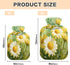 miaozhen 2L Daisy Flower Oil Painting hot Waterbottle with Soft Cover hotwater Bag for Pain Relief Menstrual Cramps
