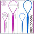 Teenitor 4pcs Pony Hair Tail Accessories - 2 Pairs French Braiding Tool, Turvy Styling Tool for Women Girls, Purple/Blue
