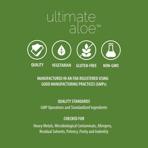 Ultimate Aloe Juice Inner Leaf Aloe Vera for Digestive & Nutrient Absorption Support, Vegetarian, Gluten-Free