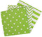Disposable Striped Chevron Polka Dot Green Paper Party Napkins - 60 Count