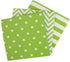 Disposable Striped Chevron Polka Dot Green Paper Party Napkins - 60 Count