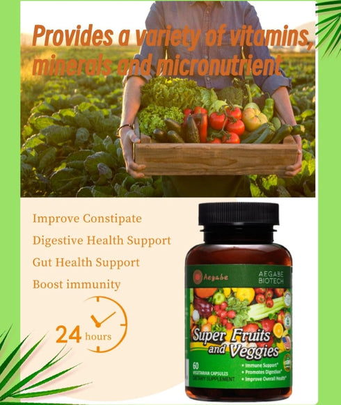 Balance Nature Fruit Vegetable Capsule, Daily Supplements from 36 Fruits and Veggies, 60-Day Supply