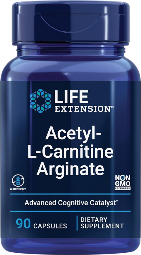 Life Extension Acetyl-L-Carnitine Arginate - Advanced Amino Acid Supplement for Memory, Cognition, Cell Energy - 90
