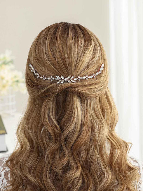 Unicra Wedding Crystal Hair Comb, Bridal Headpiece Accessories for Brides (Rose Gold)