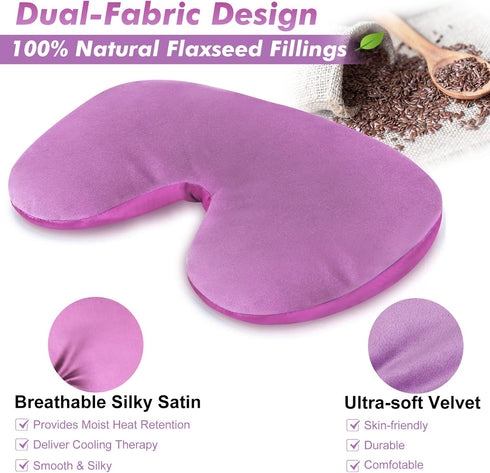 Atsuwell Sinus Mask, Warm Cold Compress Eye Mask for Dry Eyes, Microwavable Face Heating Pad for Migraines, Stress