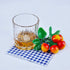 Gatherfun Cocktail Napkins 3-ply, 80PCS Blue and White Gingham Disposable Paper Napkins for Restaurant Bar Picnic