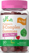 Carlyle Kids B Complex Gummies | 90 Count | Peach Raspberry Flavor | Non-GMO, Gluten Free & Vegan