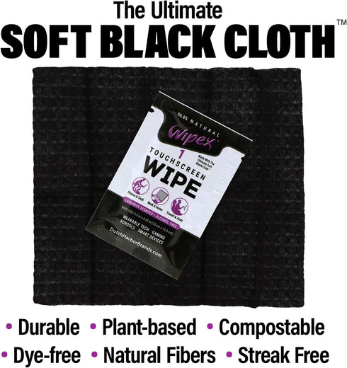 Wipex Gym Wipes & Screen Wipes Combo Pack, 75ct Canister for Fitness Equipment & 24ct Touch Screen Wipes