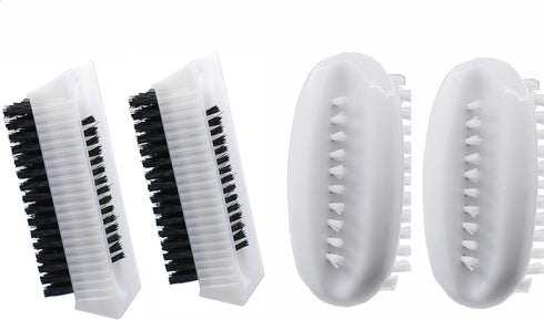 U/B Nail Hard Brush, 4 PCS Hand Hard Brush Cleaner Scrubbing Kit for Nails and Toes, Double-Sided Scrub