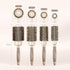 Round Brush with Boar Bristles - 1 inch Barrel, Nano Thermal Ceramic Ionic Tech for Straightening, Gold