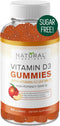 Sugar Free Vitamin D3 K2 Gummies - 5000 IU D3 + 80 mcg K2 MK7 - Natural Peach Flavor - Adults Supplement