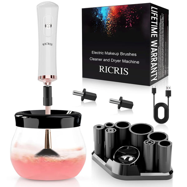 Electric Makeup Brush Cleaner and Dryer Machine - Super Fast Cleaning and Drying for Makeup Brushes