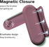 Magnetic Closure Makeup Brush Holder - Silicone Organizer for Travel Essentials, Grape Purple