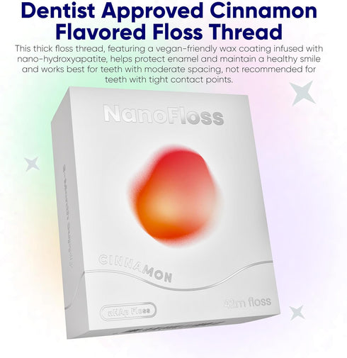 nHAP1000D 42M Something Nice NanoFloss Threader for Teeth, Vegan Dental Floss Thread, Polyester Fiber Waxed with Nano