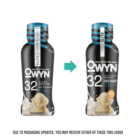 Pack, 32g 0g 12 Count OWYN Only What You Need Pro Elite Protein Shake Variety Protein, Sugar, High Protein, Dairy Free