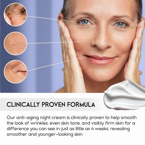 Night Cream Face Moisturizer for Women with Hyaluronic Acid - 1.69 Fl Oz