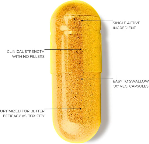 Clean Label Berberine HCl 97%, Ultra High Strength Pure Berberine 500mg Supplement, 90 Capsules