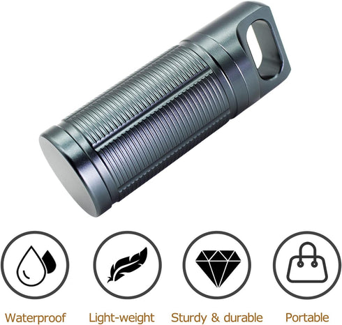 PPFISH Military Grade Air-Tight EDC Accessory Case, Waterproof Pill Fob Capsule, Outdoor Survival Storage Container