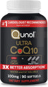 Qunol Ultra CoQ10 100mg Softgels - 3x Better Absorption, Antioxidant for Heart Health & Energy Production, 90 Count