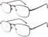 EYEGUARD 2 Pairs Spring Hinge Reading Glasses for Men Women, Readers 2.00