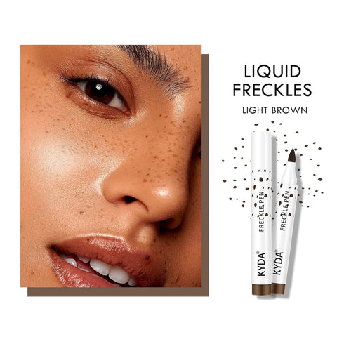 KYDA 2 Pcs Natural Freckle Makeup Pen, Waterproof Longlasting Soft Dot Spot Pen for Effortless Sunkissed Makeup