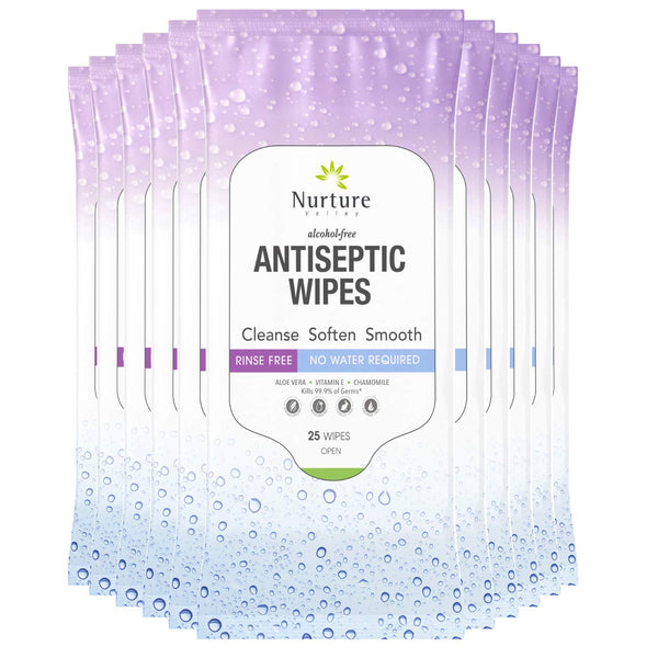 Nurture XL Antibacterial Body & Hand Sanitizing Wipes | Alcohol-Free Antiseptic Wet