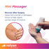 Rolyan Mini Massager with Battery, Handheld Compact Massager with Interchangeable Heads Reduces Scar Visibility, Quiet