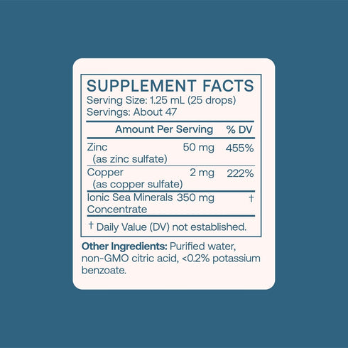 BodyBio Ionic Liquid Zinc Drops 2 oz | Immune Health & Cell Repair | Concentrated Liquid Zinc Supplement