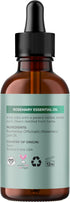 Pure Rosemary Oil for Hair Care - Volumizing Aromatherapy Essential Oil for Diffuser and Hair Skin Care
