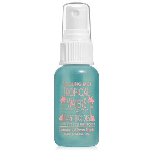 Tropical Waters 3 Piece Travel Set - 1 oz. Bottles, Rose Water Make Up Setting Spray, Peppermint Cooling Spray Mist,