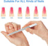 Mudder 3 Pcs Diamond Nail File Set, Stainless Steel Double Side Nail File for Salon Home and Travel