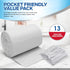 PAMI 13-Gallon Tall Kitchen Garbage Bags, 130-Pack, White with Twist Ties, Unscented Odor-Control Trash Can Liners