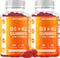 Vitamatic Vitamin D3 K2 Gummies - 2 Pack, 60 Count - Supports Bone, Heart & Immune Health, Plant Based