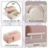 Pink Makeup Storage - Tackle Box for Women with Handle, Portable 3 Layers Makeup Case Organizer for Home.
